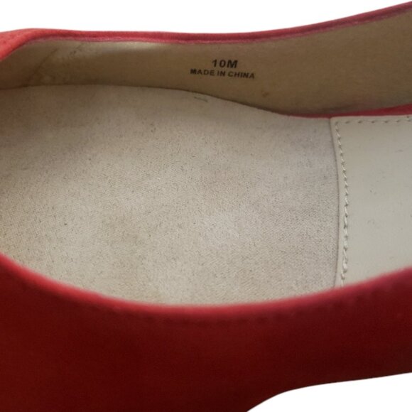 Sh109 Pelle Moda Red Suede Pumps 10 - Picture 6 of 6